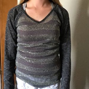 Miss Me Stripped Henley Top